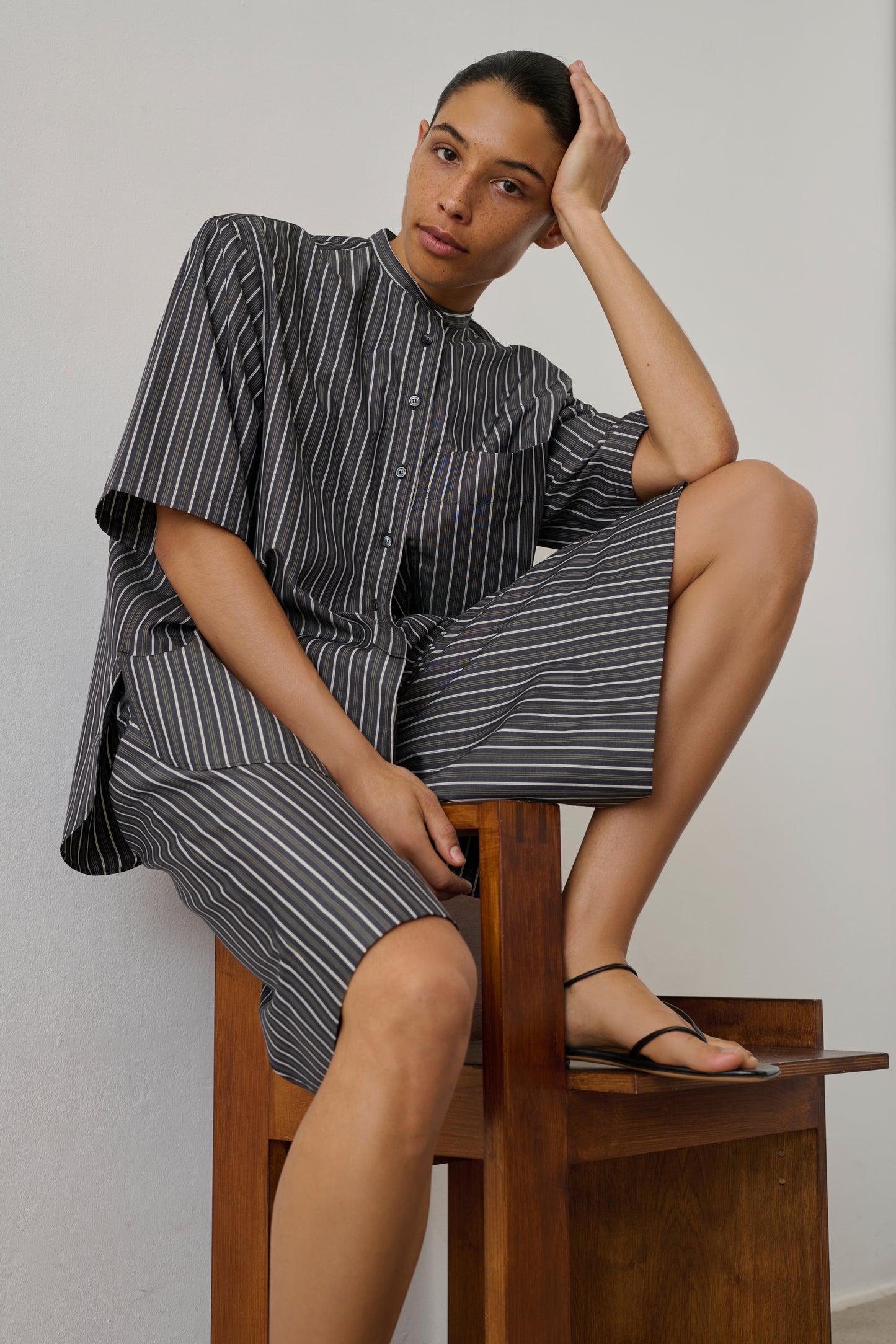 Chemise Hannah - Noir/Cardamome - Coton - Femme