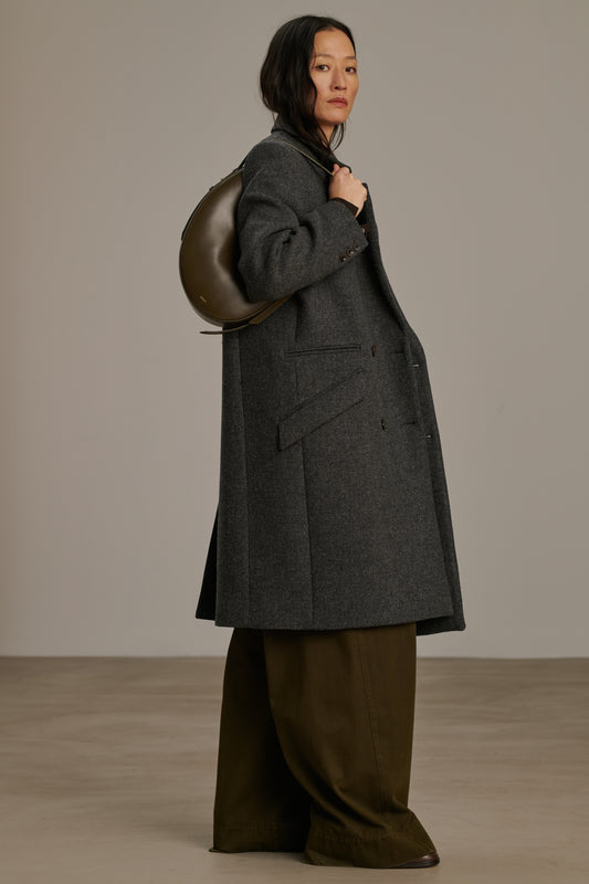 Manteau Wadden - Gris Chiné Foncé - Laine - Femme