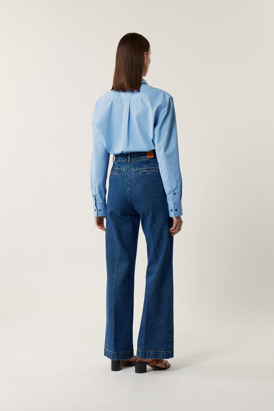 Jean California - Denim Bleu Delave - Coton - Femme