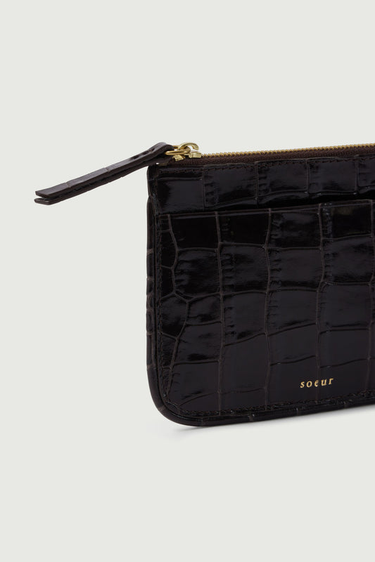 Porte-Monnaie Arsene - Marron Foncé - Cuir - Femme